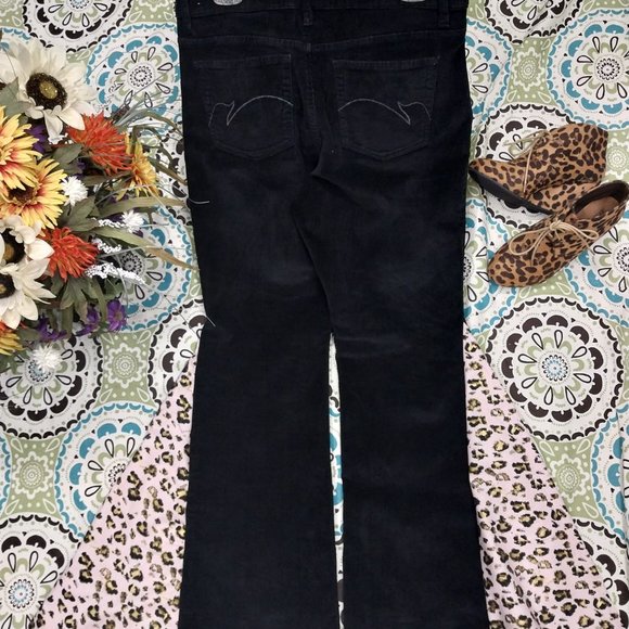 2628 Size 12 Gloria Vanderbilt Stretch Corduroy Upcycled Bell-Bottoms - Picture 4 of 6